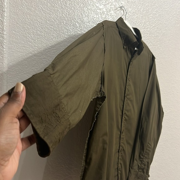 The Factory Mens Long Sleeve Brown Button Down Shirt  Size XXL Embroidered - Picture 3 of 11